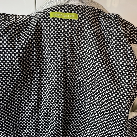 Sigrid Olsen Suite Jacket & Skirt in White/Black Size-12 - Picture 8 of 11